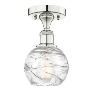 A thumbnail of the Innovations Lighting 616-1F-9-6 Athens Deco Swirl Semi-Flush Polished Nickel / Clear Deco Swirl
