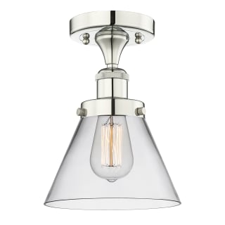 A thumbnail of the Innovations Lighting 616-1F-10-8 Cone Semi-Flush Polished Nickel / Clear