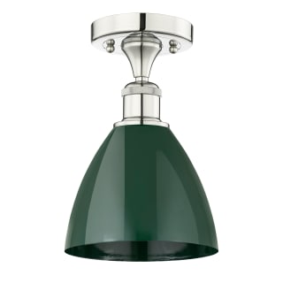 A thumbnail of the Innovations Lighting 616-1F-11-8 Plymouth Dome Semi-Flush Polished Nickel / Green