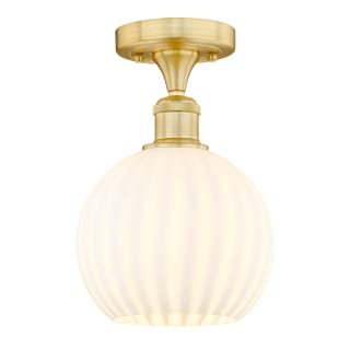 A thumbnail of the Innovations Lighting 616-1F-11-8-White Venetian-Indoor Ceiling Fixture Satin Gold / White Venetian