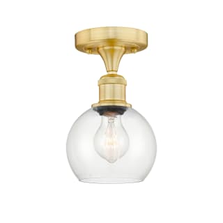 A thumbnail of the Innovations Lighting 616-1F-9-6 Athens Semi-Flush Satin Gold / Clear