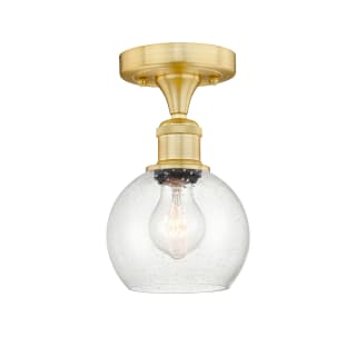 A thumbnail of the Innovations Lighting 616-1F-9-6 Athens Semi-Flush Satin Gold / Seedy