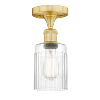 A thumbnail of the Innovations Lighting 616-1F-10-5 Hadley Semi-Flush Satin Gold / Clear