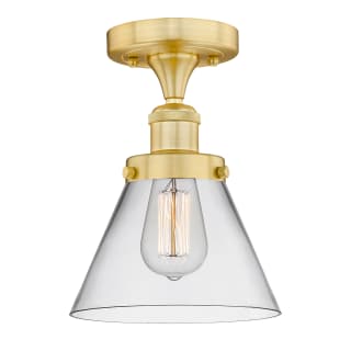 A thumbnail of the Innovations Lighting 616-1F-10-8 Cone Semi-Flush Satin Gold / Clear