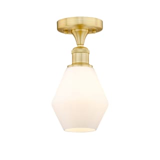 A thumbnail of the Innovations Lighting 616-1F-11-6 Cindyrella Semi-Flush Satin Gold / Cased Matte White