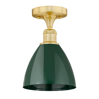 A thumbnail of the Innovations Lighting 616-1F-11-8 Plymouth Dome Semi-Flush Satin Gold / Green