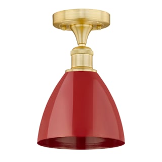 A thumbnail of the Innovations Lighting 616-1F-11-8 Plymouth Dome Semi-Flush Satin Gold / Red