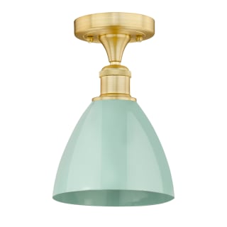 A thumbnail of the Innovations Lighting 616-1F-11-8 Plymouth Dome Semi-Flush Satin Gold / Seafoam