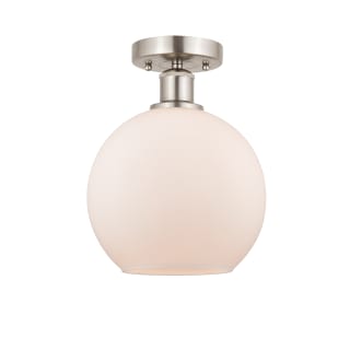 A thumbnail of the Innovations Lighting 616-1F-13-8 Athens Semi-Flush Brushed Satin Nickel / Matte White