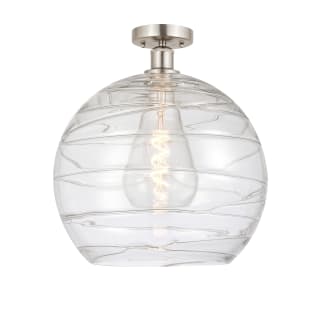 A thumbnail of the Innovations Lighting 616-1F-17-14 Athens Semi-Flush Brushed Satin Nickel / Clear Deco Swirl