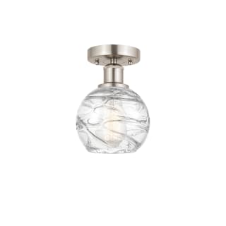 A thumbnail of the Innovations Lighting 616-1F-11-6 Athens Semi-Flush Brushed Satin Nickel / Clear Deco Swirl
