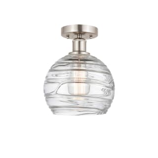 A thumbnail of the Innovations Lighting 616-1F-13-8 Athens Semi-Flush Brushed Satin Nickel / Clear Deco Swirl