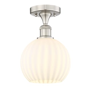 A thumbnail of the Innovations Lighting 616-1F-11-8-White Venetian-Indoor Ceiling Fixture Brushed Satin Nickel / White Venetian