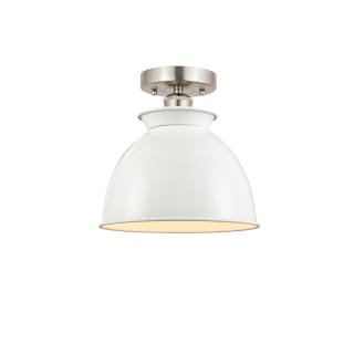 A thumbnail of the Innovations Lighting 616-1F-12-9 Adirondack Semi-Flush Brushed Satin Nickel / Glossy White