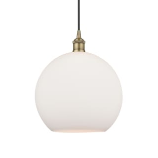 A thumbnail of the Innovations Lighting 616-1P-14-12 Athens Pendant Antique Brass / Matte White