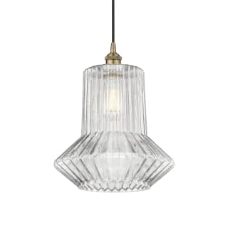 A thumbnail of the Innovations Lighting 616-1P-16-12 Springwater Pendant Antique Brass / Clear Spiral Fluted