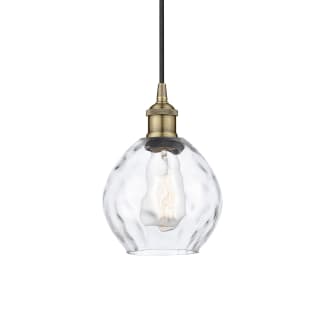 A thumbnail of the Innovations Lighting 616-1P-9-6 Waverly Pendant Antique Brass / Clear