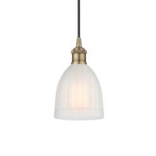 A thumbnail of the Innovations Lighting 616-1P-10-6 Brookfield Pendant Antique Brass / White