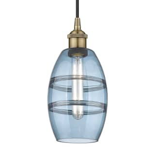 A thumbnail of the Innovations Lighting 616-1P 8 6 Vaz Pendant Antique Brass / Princess Blue