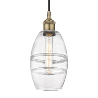 A thumbnail of the Innovations Lighting 616-1P 8 6 Vaz Pendant Antique Brass / Clear