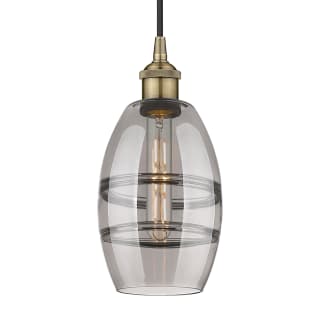 A thumbnail of the Innovations Lighting 616-1P 8 6 Vaz Pendant Antique Brass / Light Smoke