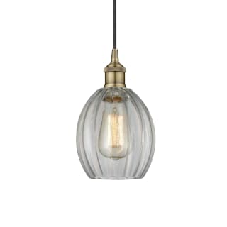 A thumbnail of the Innovations Lighting 616-1P-11-6 Eaton Pendant Antique Brass / Clear