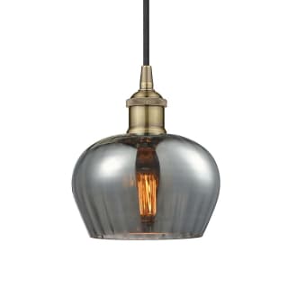 A thumbnail of the Innovations Lighting 616-1P-9-7 Fenton Pendant Antique Brass / Plated Smoke