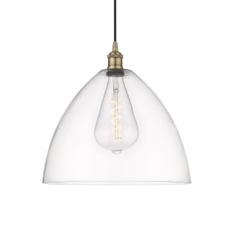 A thumbnail of the Innovations Lighting 616-1P-18-16 Edison Pendant Antique Brass / Clear