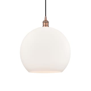 A thumbnail of the Innovations Lighting 616-1P-17-14 Athens Pendant Antique Copper / Matte White