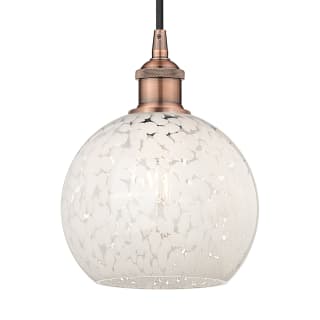 A thumbnail of the Innovations Lighting 616-1P 10 8 White Mouchette Pendant Antique Copper