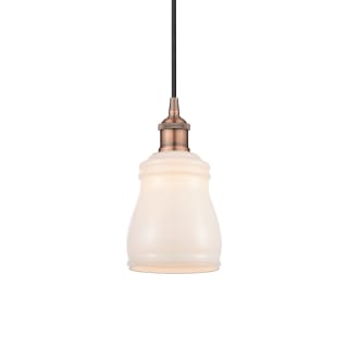 A thumbnail of the Innovations Lighting 616-1P-10-5 Ellery Pendant Antique Copper / White