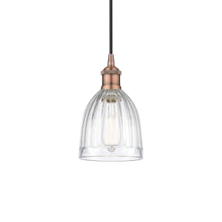 A thumbnail of the Innovations Lighting 616-1P-10-6 Brookfield Pendant Antique Copper / Clear