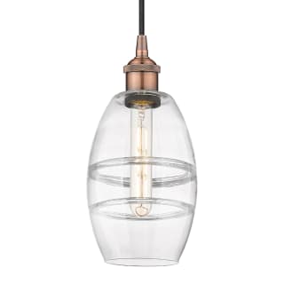 A thumbnail of the Innovations Lighting 616-1P 8 6 Vaz Pendant Antique Copper / Clear