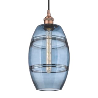 A thumbnail of the Innovations Lighting 616-1P 10 8 Vaz Pendant Antique Copper / Princess Blue