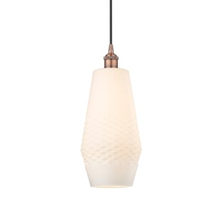 A thumbnail of the Innovations Lighting 616-1P-17-7 Windham Pendant Antique Copper / White