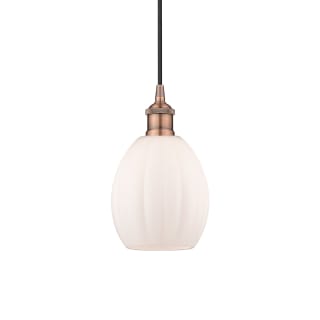 A thumbnail of the Innovations Lighting 616-1P-11-6 Eaton Pendant Antique Copper / Matte White