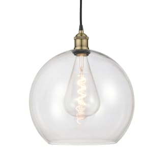 A thumbnail of the Innovations Lighting 616-1P-17-14 Athens Pendant Black Antique Brass / Clear