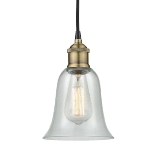 A thumbnail of the Innovations Lighting 616-1P-12-6 Hanover Pendant Black Antique Brass / Fishnet