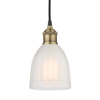 A thumbnail of the Innovations Lighting 616-1P-10-6 Brookfield Pendant Black Antique Brass / White