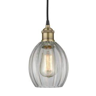 A thumbnail of the Innovations Lighting 616-1P-11-6 Eaton Pendant Black Antique Brass / Clear