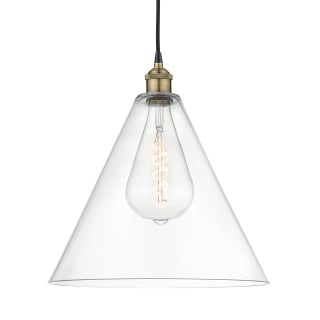 A thumbnail of the Innovations Lighting 616-1P-18-16 Edison Cone Pendant Black Antique Brass / Clear