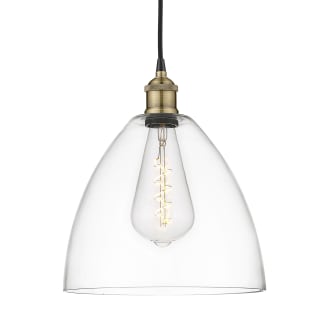 A thumbnail of the Innovations Lighting 616-1P-14-12 Edison Dome Pendant Black Antique Brass / Clear