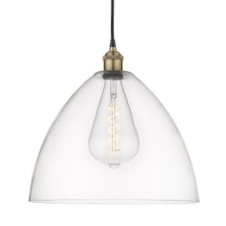 A thumbnail of the Innovations Lighting 616-1P-18-16 Edison Dome Pendant Black Antique Brass / Clear