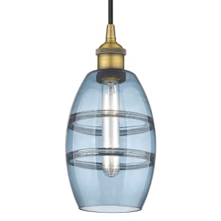 A thumbnail of the Innovations Lighting 616-1P 8 6 Vaz Pendant Brushed Brass / Princess Blue