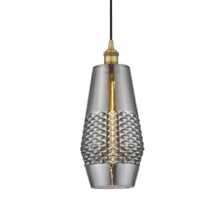 A thumbnail of the Innovations Lighting 616-1P-17-7 Windham Pendant Brushed Brass / Smoked