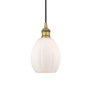 A thumbnail of the Innovations Lighting 616-1P-11-6 Eaton Pendant Brushed Brass / Matte White