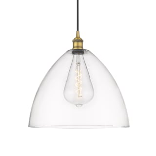 A thumbnail of the Innovations Lighting 616-1P-18-16 Edison Dome Pendant Brushed Brass / Clear