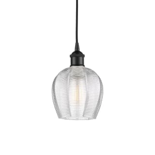 A thumbnail of the Innovations Lighting 616-1P-10-6 Norfolk Pendant Matte Black / Clear