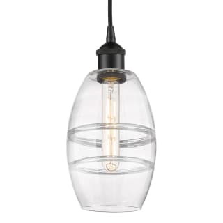 A thumbnail of the Innovations Lighting 616-1P 8 6 Vaz Pendant Matte Black / Clear