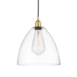 A thumbnail of the Innovations Lighting 616-1P-14-12 Edison Dome Pendant Satin Gold / Clear